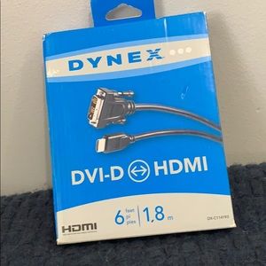 New Dynex DVI-D to HDMI DX-C114193 6 Feet